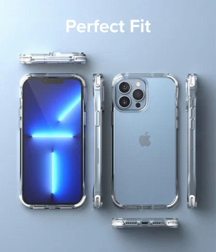 Ringke Fusion+ iPhone 13 Pro Max Hoesje Transparant + Bumper Geel/Wit afbeelding 8