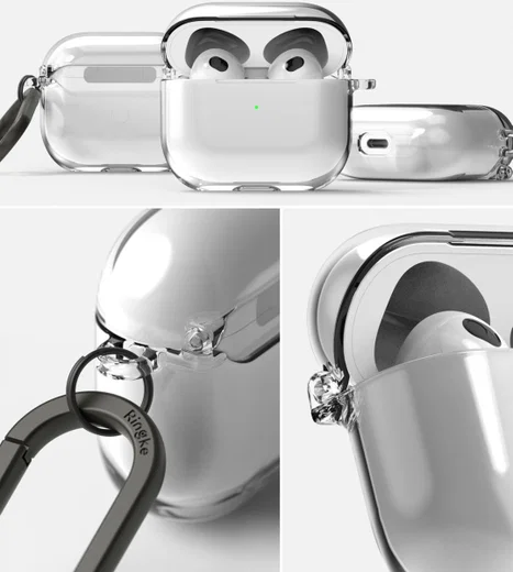 Ringke Hinge Case Apple AirPods 3 Hoesje Hard Plastic Transparant afbeelding 2