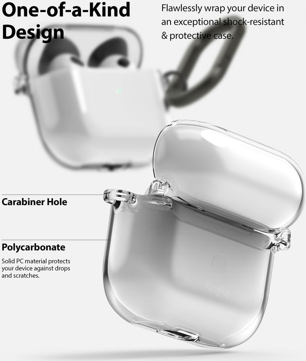 Ringke Hinge Case Apple AirPods 3 Hoesje Hard Plastic Transparant afbeelding 5