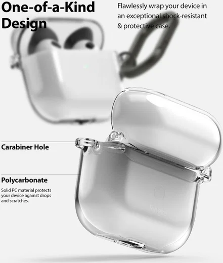 Ringke Hinge Case Apple AirPods 3 Hoesje Hard Plastic Transparant afbeelding 5