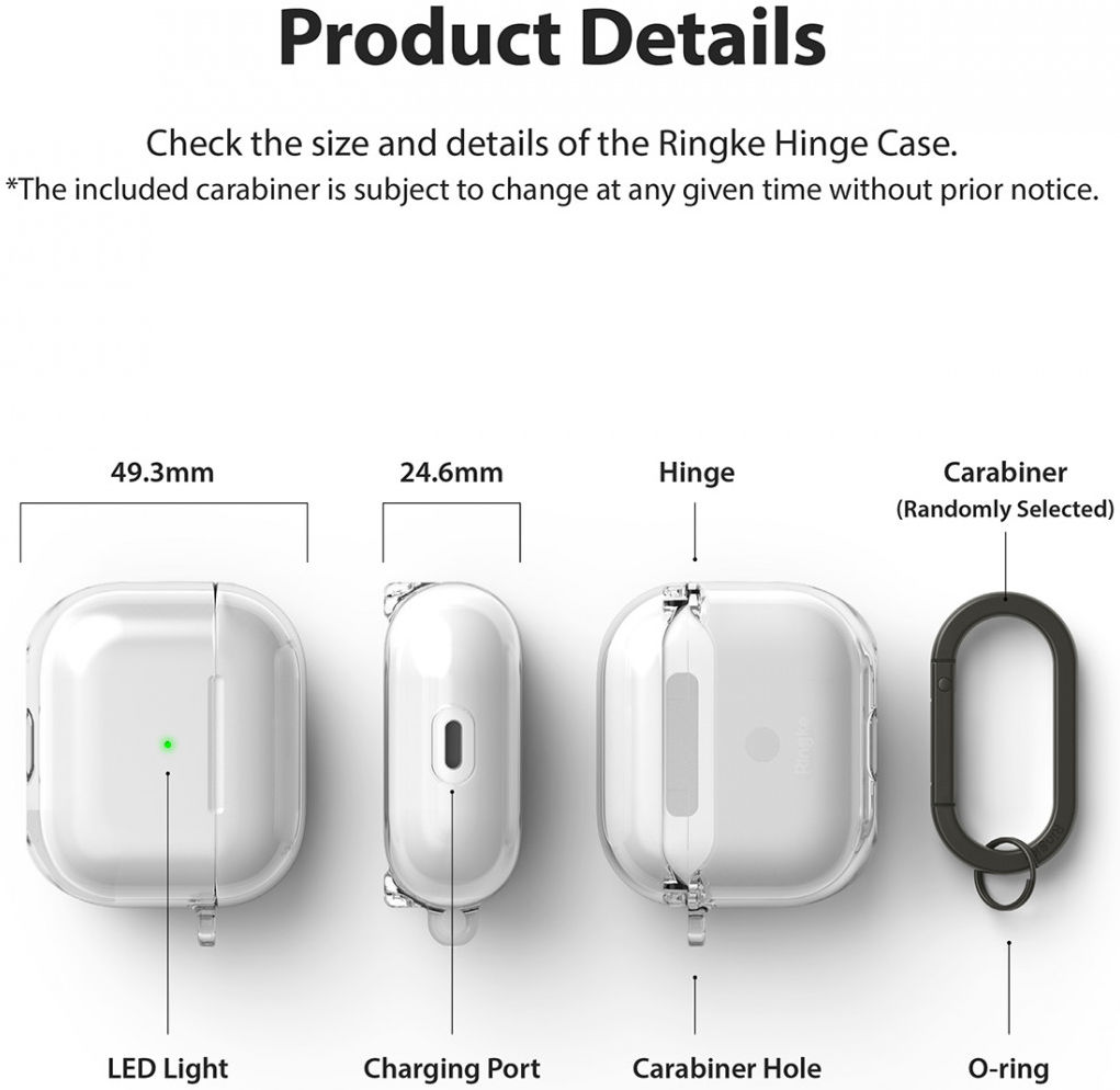 Ringke Hinge Case Apple AirPods 3 Hoesje Hard Plastic Transparant afbeelding 12