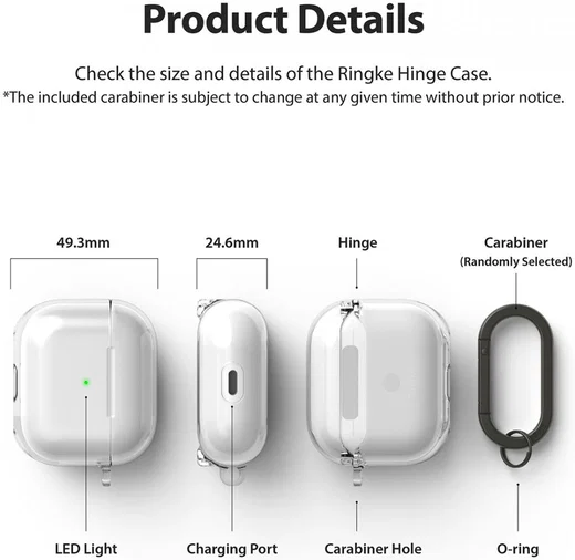 Ringke Hinge Case Apple AirPods 3 Hoesje Hard Plastic Transparant afbeelding 12