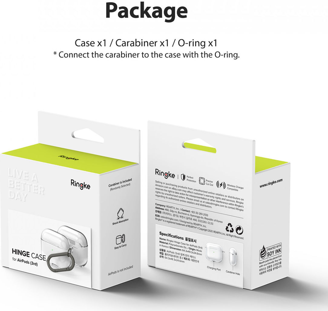 Ringke Hinge Case Apple AirPods 3 Hoesje Hard Plastic Transparant afbeelding 13