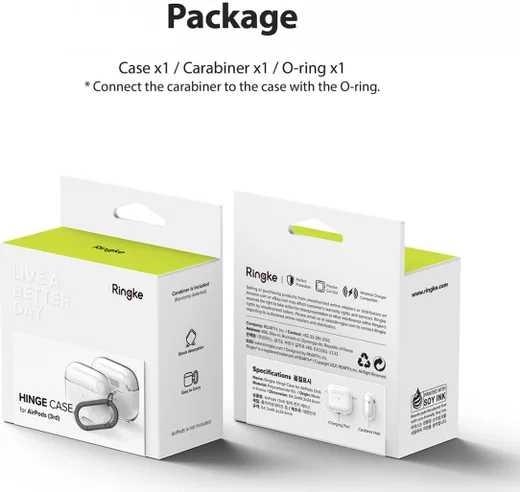 Ringke Hinge Case Apple AirPods 3 Hoesje Hard Plastic Transparant afbeelding 13