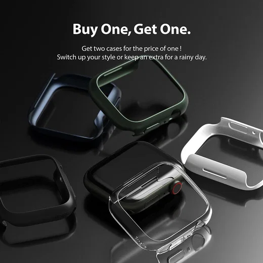 Ringke Slim - Apple Watch 7/8/9 41MM Hoesje - Transparant Clear (2-Pack) afbeelding 8