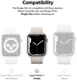 Ringke Slim - Apple Watch 7/8/9 41MM Hoesje - Transparant Wit (2-Pack) afbeelding 10