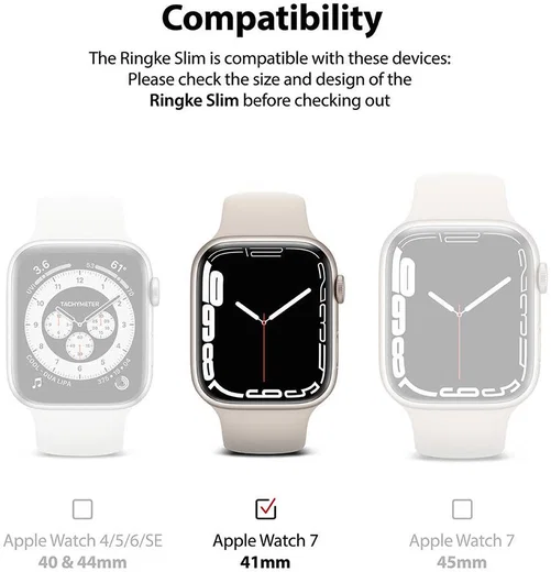 Ringke Slim - Apple Watch 7/8/9 41MM Hoesje - Transparant Blauw (2-Pack) afbeelding 10