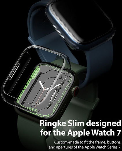 Ringke Slim - Apple Watch 7/8/9 45MM Hoesje - Transparant (2-Pack) afbeelding 6