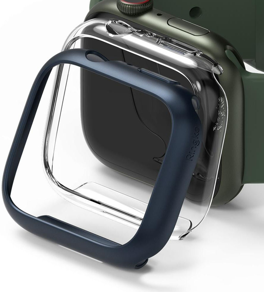 Ringke Slim - Apple Watch 7/8/9 45MM Hoesje - Blauw (2-Pack) afbeelding 1