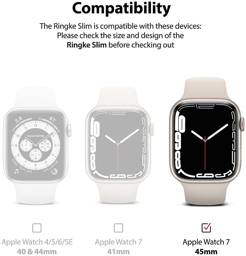 Ringke Slim - Apple Watch 7/8/9 45MM Hoesje - Blauw (2-Pack) afbeelding 10