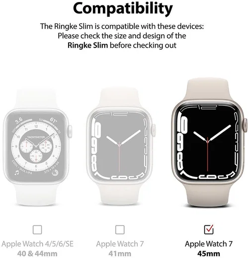 Ringke Slim - Apple Watch 7/8/9 45MM Hoesje - Blauw (2-Pack) afbeelding 10