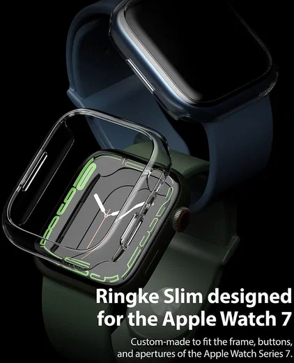Ringke Slim - Apple Watch 7/8/9 45MM Hoesje - Blauw (2-Pack) afbeelding 5