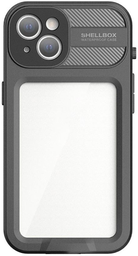 Apple iPhone 13 Hoesje Waterdicht Full Protect Case Transparant/Zwart afbeelding 1