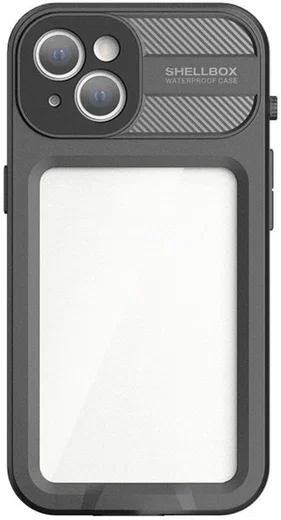 Apple iPhone 13 Hoesje Waterdicht Full Protect Case Transparant/Zwart afbeelding 1