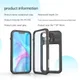 Apple iPhone 13 Hoesje Waterdicht Full Protect Case Transparant/Zwart afbeelding 16