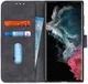 KHAZNEH Samsung Galaxy S22 Ultra Hoesje Retro Wallet Book Case Zwart afbeelding 1