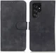 KHAZNEH Samsung Galaxy S22 Ultra Hoesje Retro Wallet Book Case Zwart afbeelding 3