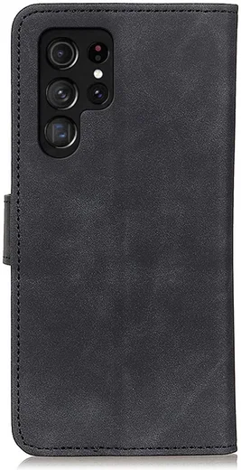 KHAZNEH Samsung Galaxy S22 Ultra Hoesje Retro Wallet Book Case Zwart afbeelding 6