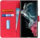 KHAZNEH Samsung Galaxy S22 Ultra Hoesje Retro Wallet Book Case Rood afbeelding 1
