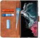 KHAZNEH Samsung Galaxy S22 Ultra Hoesje Retro Wallet Book Case Bruin afbeelding 1