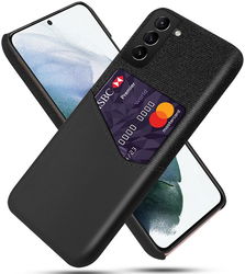 Samsung Galaxy S22 Hoesje met Kaarthouder Back Cover Zwart afbeelding