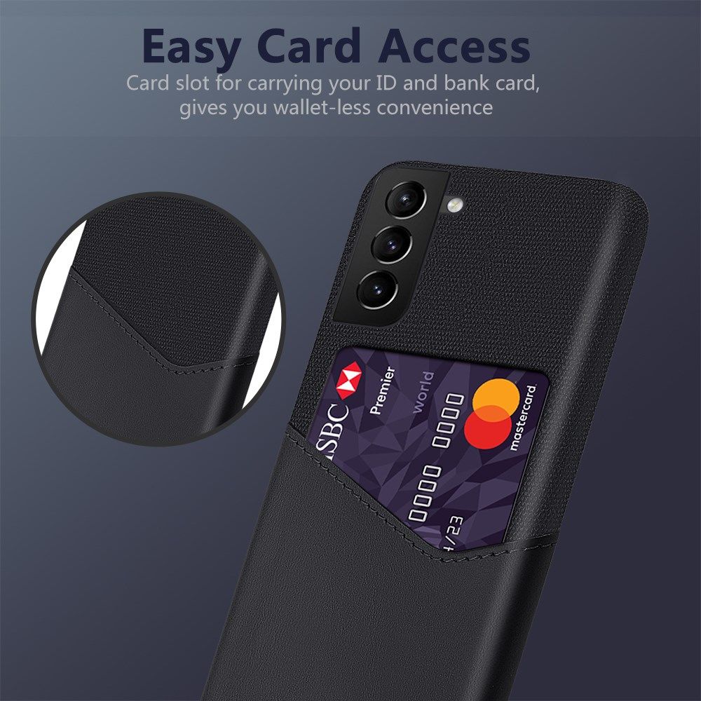 Samsung Galaxy S22 Hoesje met Kaarthouder Back Cover Zwart afbeelding 3