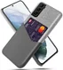 Samsung Galaxy S22 Plus Hoesje met Kaarthouder Back Cover Grijs afbeelding 1