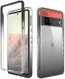 Google Pixel 6 Pro Hoesje Volledig Schokbestendig Cover Zwart Clear afbeelding 1
