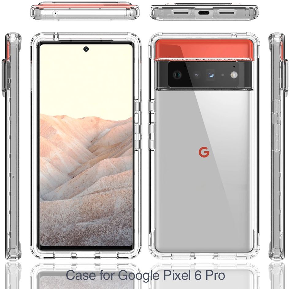 Google Pixel 6 Pro Hoesje Volledig Schokbestendig Cover Zwart Clear afbeelding 7