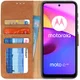 KHAZNEH Motorola Moto E20 / E40 Hoesje Portemonnee Book Case Bruin afbeelding 1