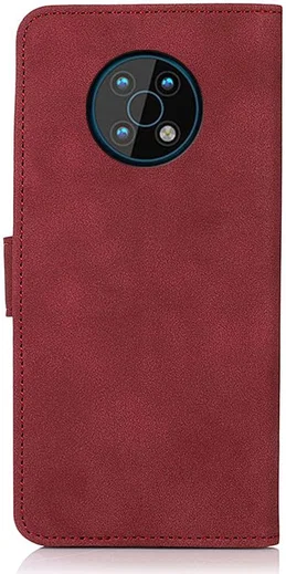 KHAZNEH Nokia G50 Hoesje Retro Wallet Book Case Kunstleer Rood afbeelding 5