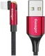 Essager 3A 180° Draaibare USB naar Lightning Oplaad Kabel 1M Rood afbeelding 1