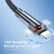 Essager 3A 180° Draaibare USB naar Lightning Oplaad Kabel 1M Rood afbeelding 3