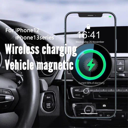 R-Just Ventilatierooster MagSafe Telefoonhouder Auto 15W Zwart afbeelding 6