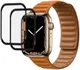 Apple Watch 45MM Screenprotector 3D Curved Edges Glass Zwart [2-Pack] afbeelding 1
