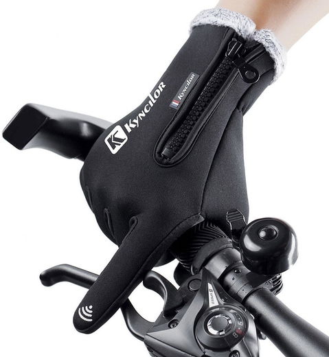 KYNCILOR Winter Handschoenen Touchscreen Wind en Water Proof Zwart L afbeelding 21