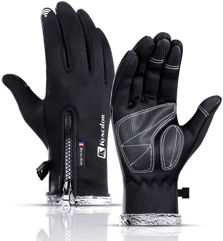 KYNCILOR Winter Handschoenen Touchscreen Wind en Water Proof Zwart L afbeelding 2