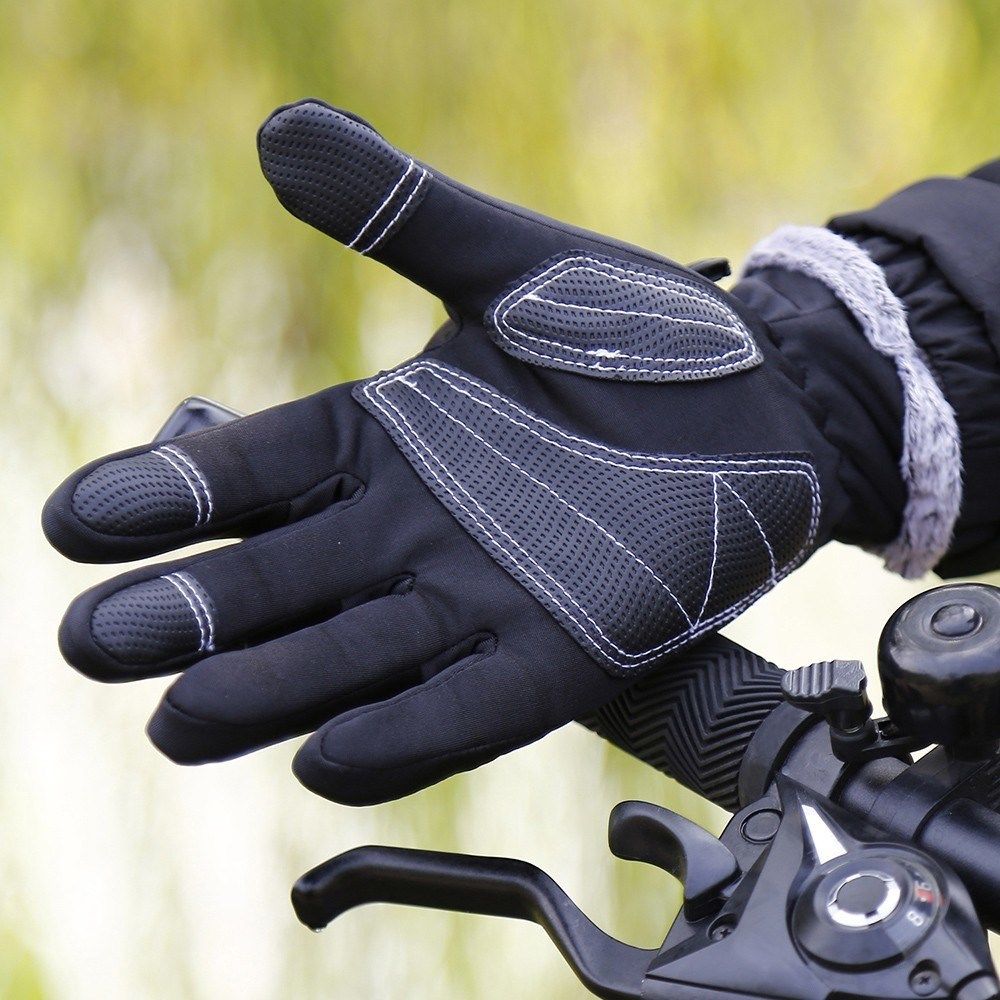 KYNCILOR Winter Handschoenen Touchscreen Wind en Water Proof Zwart L afbeelding 6