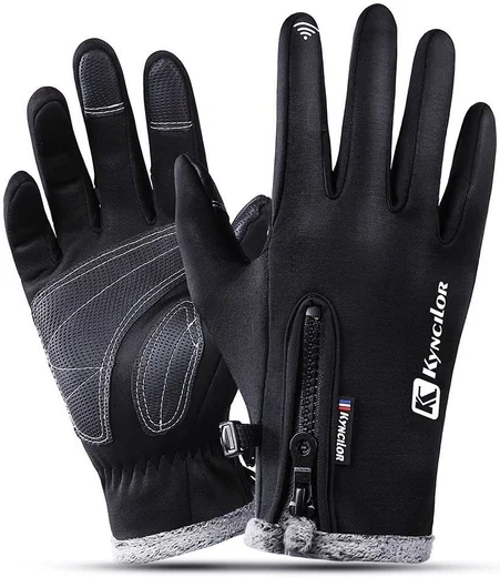 KYNCILOR Winter Handschoenen Touchscreen Wind en Water Proof Zwart XL afbeelding 2