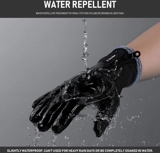 KYNCILOR Winter Handschoenen Touchscreen Wind en Water Proof Zwart XL afbeelding 24
