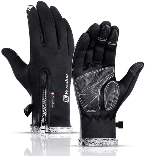 KYNCILOR Winter Handschoenen Touchscreen Wind en Water Proof Zwart XL afbeelding 1