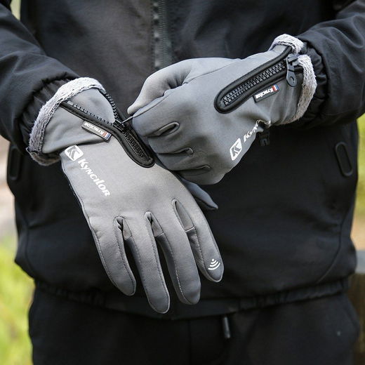 KYNCILOR Winter Handschoenen Touchscreen Wind en Water Proof Grijs L afbeelding 15