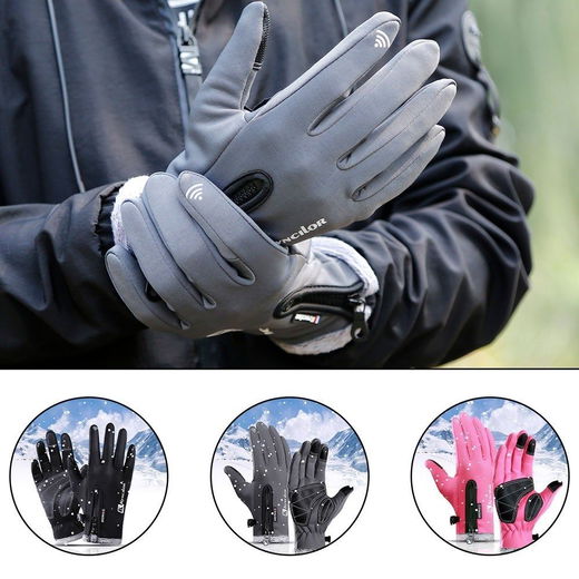 KYNCILOR Winter Handschoenen Touchscreen Wind en Water Proof Grijs L afbeelding 5