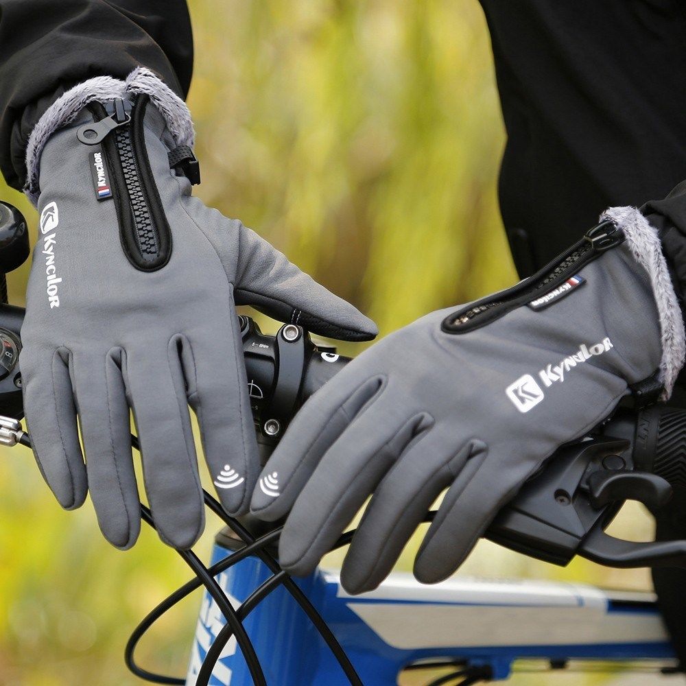 KYNCILOR Winter Handschoenen Touchscreen Wind en Water Proof Grijs M afbeelding 15
