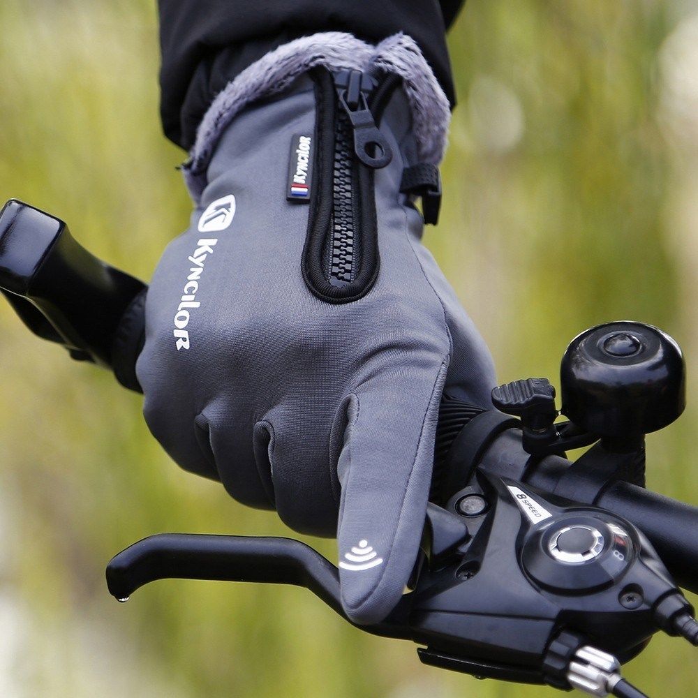 KYNCILOR Winter Handschoenen Touchscreen Wind en Water Proof Grijs M afbeelding 16