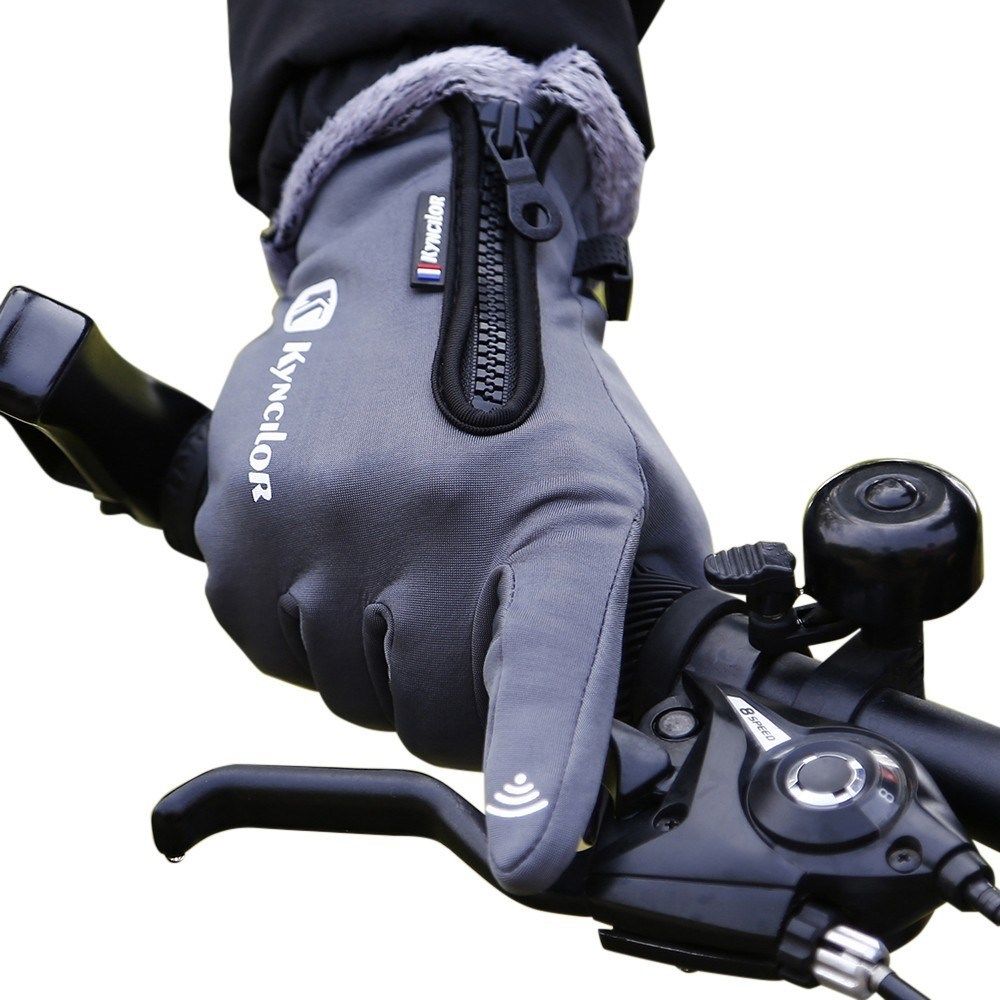 KYNCILOR Winter Handschoenen Touchscreen Wind en Water Proof Grijs M afbeelding 6