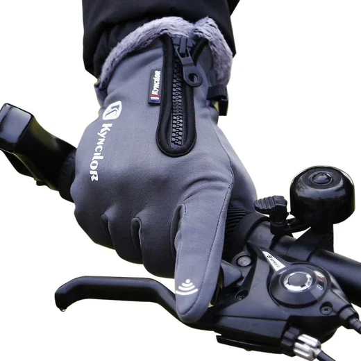 KYNCILOR Winter Handschoenen Touchscreen Wind en Water Proof Grijs M afbeelding 6