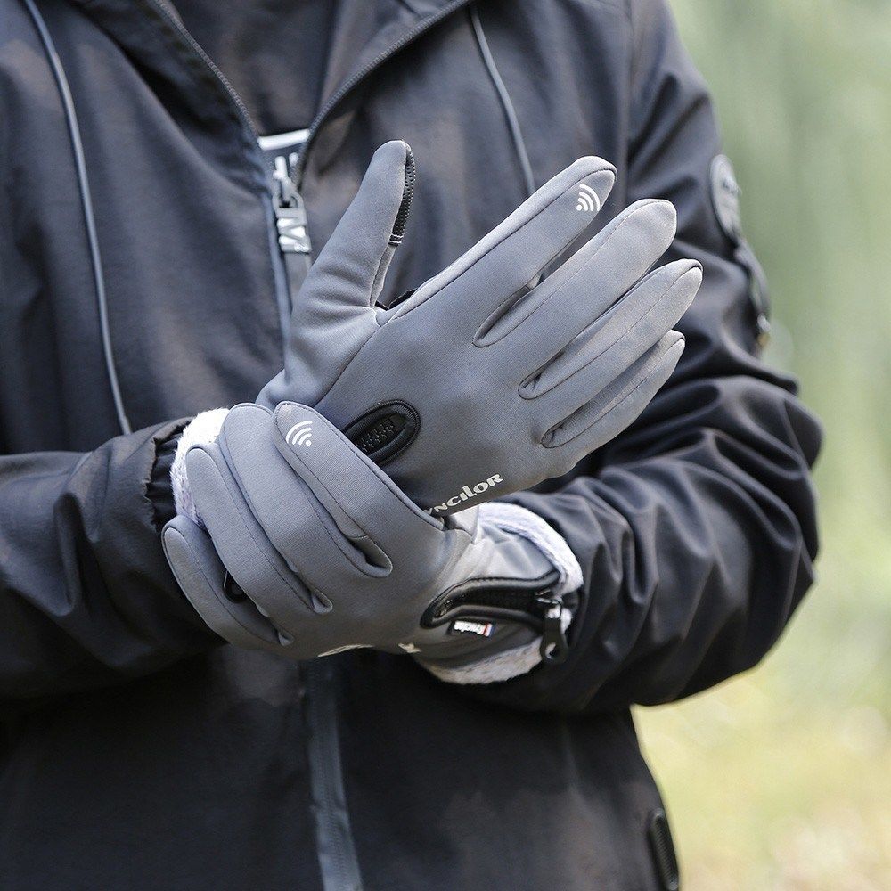 KYNCILOR Winter Handschoenen Touchscreen Wind en Water Proof Grijs XL afbeelding 17