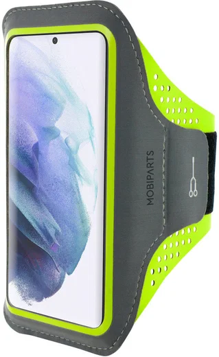 Mobiparts Comfort Fit Armband Samsung Galaxy S21 Sporthoesje Groen afbeelding 1
