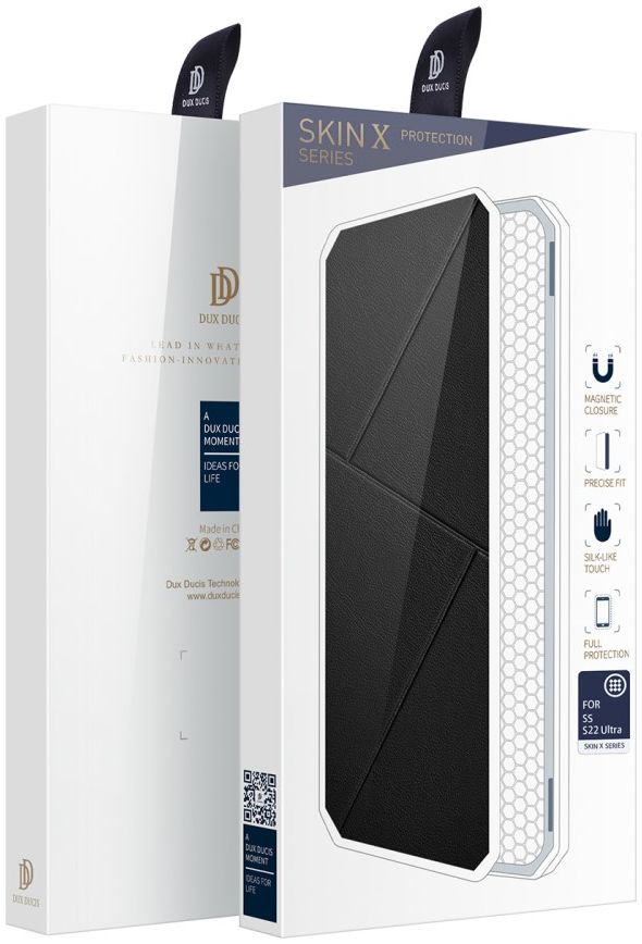Dux Ducis Skin X Samsung Galaxy S22 Ultra Hoesje Portemonnee Zwart afbeelding 10